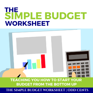 Odd Cents - The Simple Budget Worksheet - 300 x 300